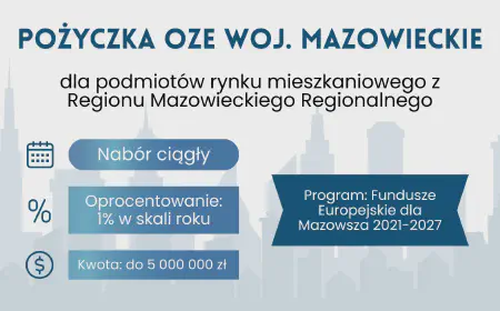 Pożyczka na OZE z umorzeniem – Mazowsze (RMR)